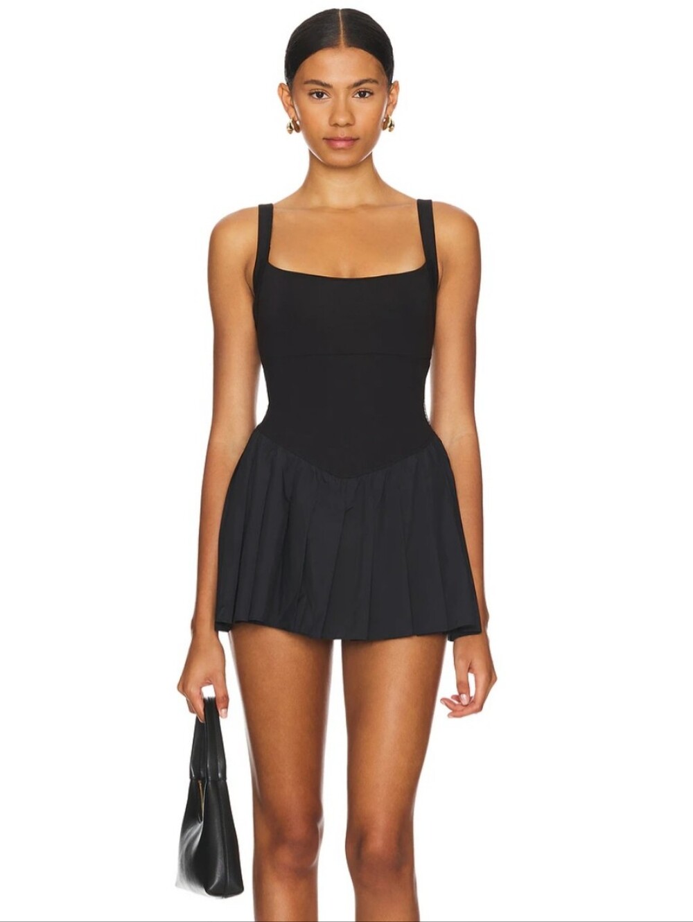 Fp Movement Swing Of Things Skortsie Black Pleated Activewear Dress Nwot Xl